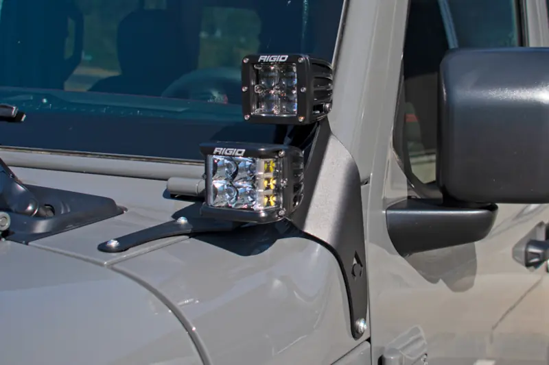 2018-2022 Jeep JL Artec Dual A-Pillar Mount with Rigid Lights